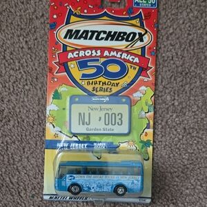 Match Across America Blue New Jersey Bus